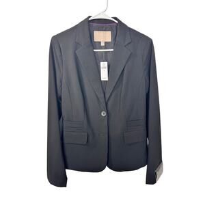 NWT Banana Republic Women's One Button Blazer Jacket Long Sleeve‎ Black Size 6